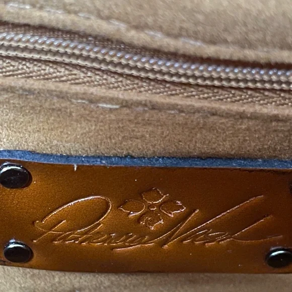 Patricia Nash Holland Top-Handle Black Leather Satchel/Crossbody P155106 EUC - Picture 9 of 16